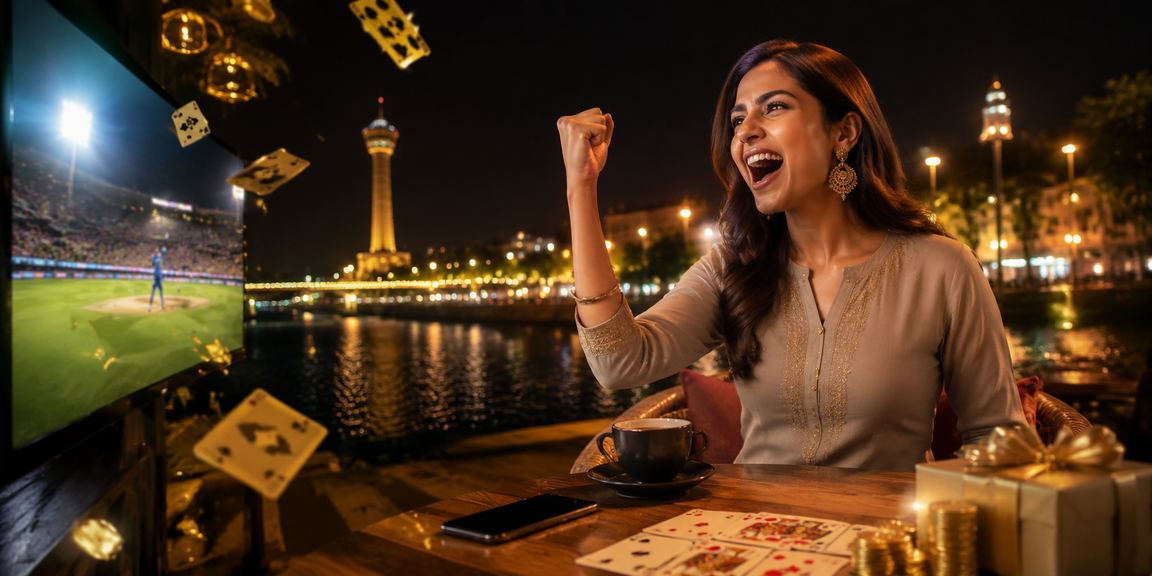 Exciting lottery prize event with celebratory atmosphere
